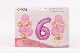 Bouquet 13 globos rosa con numero 6.jpg